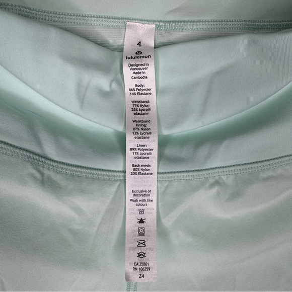 LULULEMON Run Times Short II *4" - Misty Mint - W7AKXS - Sz 4 - Picture 8 of 9